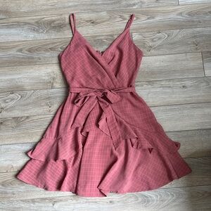 Trixxi Pink Ruffle Mini Dress